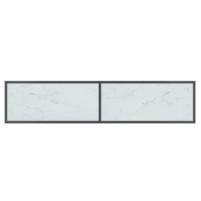 Konsolipöytä valkoinen 160x35x75,5 cm karkaistu lasi