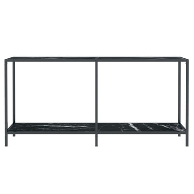 Konsolipöytä musta 160x35x75,5 cm karkaistu lasi