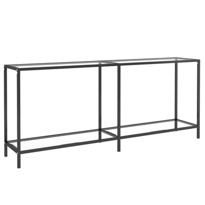 Konsolipöytä läpinäkyvä 180x35x75,5 cm karkaistu lasi