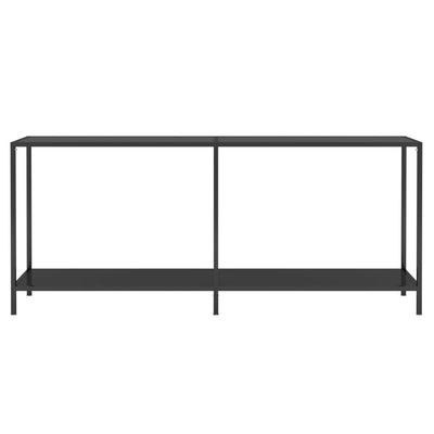 Konsolipöytä musta 180x35x75,5 cm karkaistu lasi
