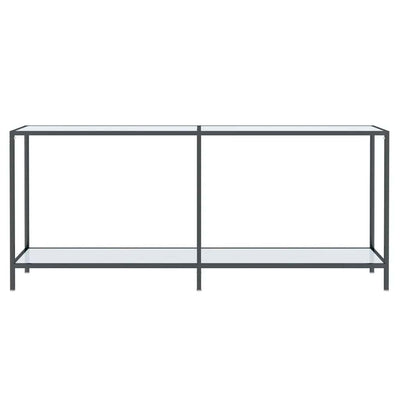 Valkoinen konsolipöytä Jaylin 180x35x75,5cm (karkaistu lasi)