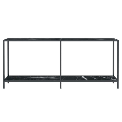 Konsolipöytä musta 180x35x75,5 cm karkaistu lasi