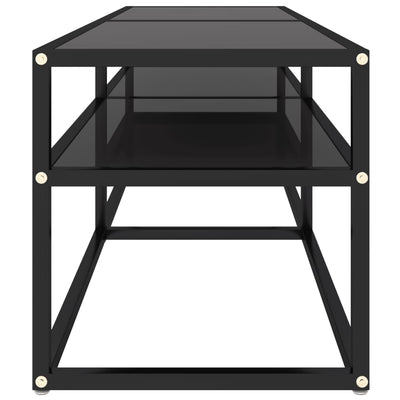 TV-taso musta 140x40x40,5 cm karkaistu lasi