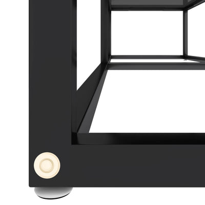 TV-taso musta 140x40x40,5 cm karkaistu lasi