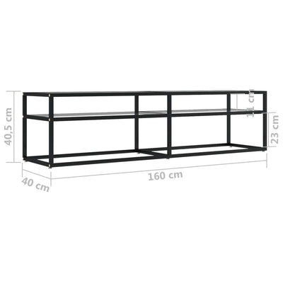 TV-taso läpikuultava 160x40x40,5 cm karkaistu lasi