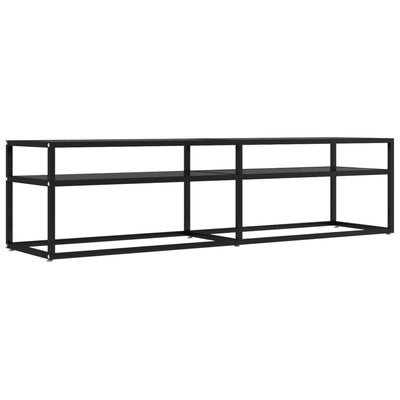 TV-taso musta 160x40x40,5 cm karkaistu lasi