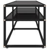 TV-taso musta 160x40x40,5 cm karkaistu lasi