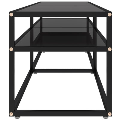 TV-taso musta 160x40x40,5 cm karkaistu lasi