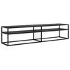 TV-taso musta 180x40x40,5 cm karkaistu lasi