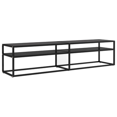 TV-taso musta 180x40x40,5 cm karkaistu lasi