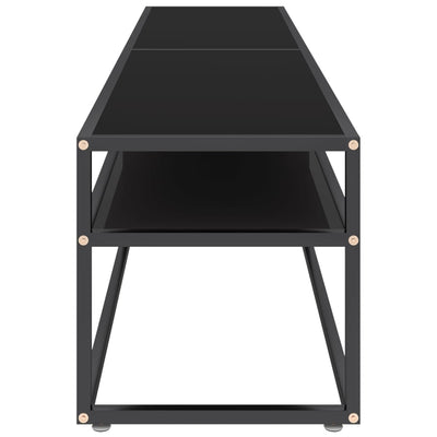 TV-taso musta 180x40x40,5 cm karkaistu lasi