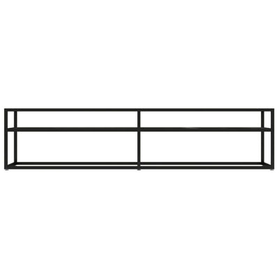 TV-taso musta marmori 180x40x40,5 cm karkaistu lasi