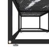 TV-taso musta marmori 180x40x40,5 cm karkaistu lasi
