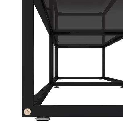 TV-taso musta 200x40x40,5 cm karkaistu lasi