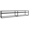 TV-taso musta 220x40x40,5 cm karkaistu lasi