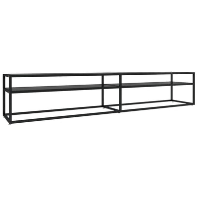 TV-taso musta 220x40x40,5 cm karkaistu lasi