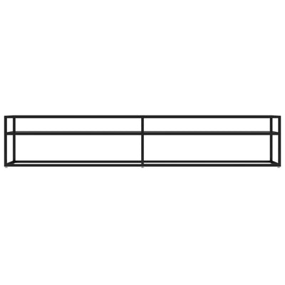 TV-taso musta 220x40x40,5 cm karkaistu lasi