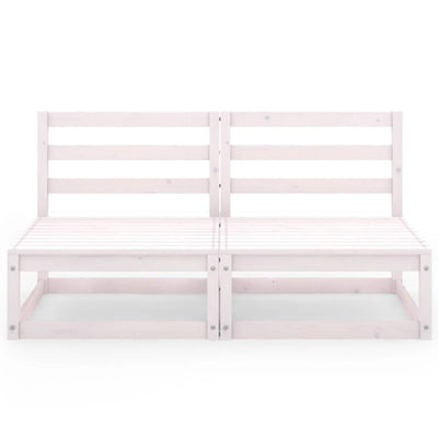 2-istuttava Puutarhasohva valkoinen täysi mänty