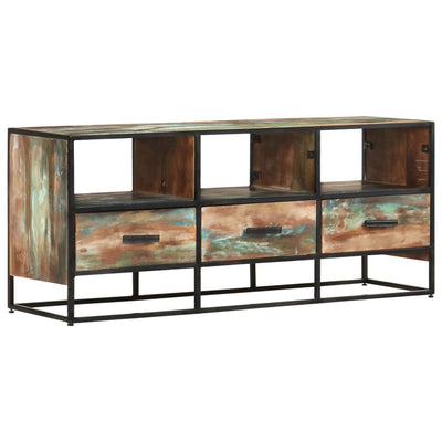 TV-taso 110x30x45 cm kierrätetty täyspuu