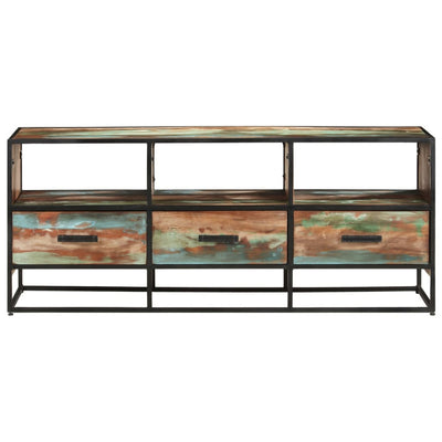 TV-taso 110x30x45 cm kierrätetty täyspuu
