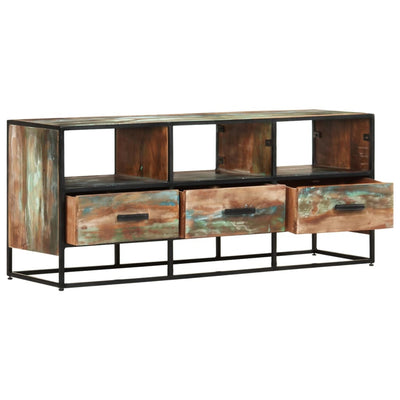 TV-taso 110x30x45 cm kierrätetty täyspuu