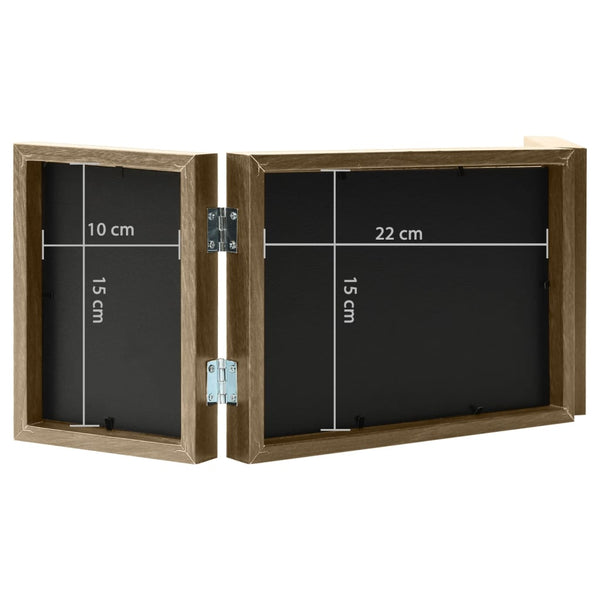 Ruskea valokuvakehyskollaasi Anelina 22x15cm (3-osainen + 2x(10x15cm))