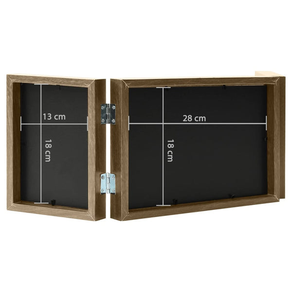 Ruskea valokuvakehyskollaasi Anelina 28x18cm (3-osainen+2x(13x18cm))