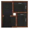 Kollaasi valokuvakehys 4x(10x15 cm) kuville tummanruskea MDF