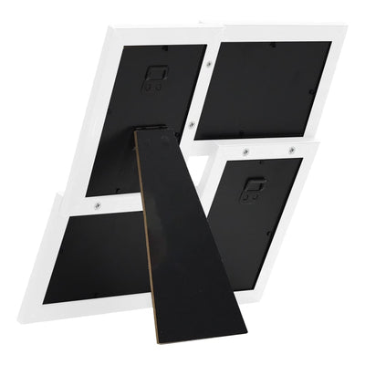 Kollaasi valokuvakehys 4x(13x18 cm) kuville valkoinen MDF