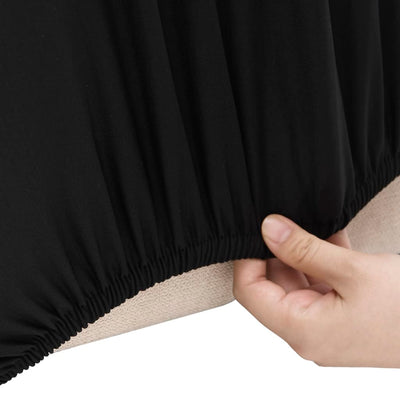 Joustava sohvanpäällinen musta polyesteri jersey