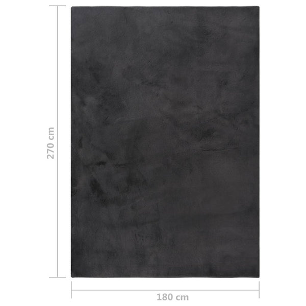 Matto jäniksen tekoturkis 180x270 cm antrasiitti