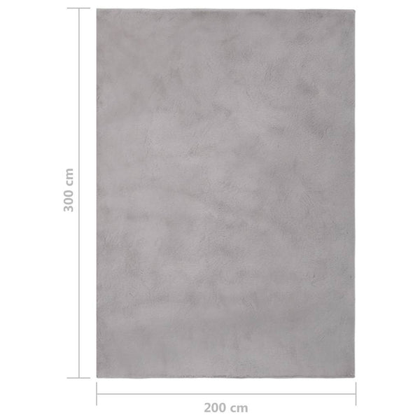 Matto jäniksen tekoturkis 200x300 cm harmaa