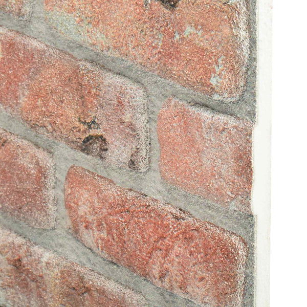 Seinäpaneelit 10 kpl 100 x 50 cm Punainen EPS vaahtomuovi