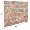 Seinäpaneelit 10 kpl 100 x 50 cm Punainen EPS vaahtomuovi