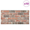 Seinäpaneelit 10 kpl 100 x 50 cm Tumma Ruskea ja Harmaa