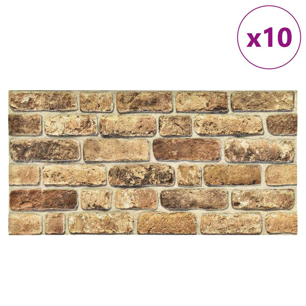Seinäpaneelit 10 kpl 100 x 50 cm Tumma hiekka EPS vaahtomuovi