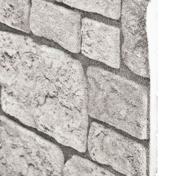 Seinäpaneelit 10 kpl 100 x 50 cm Harmaa EPS vaahtomuovi