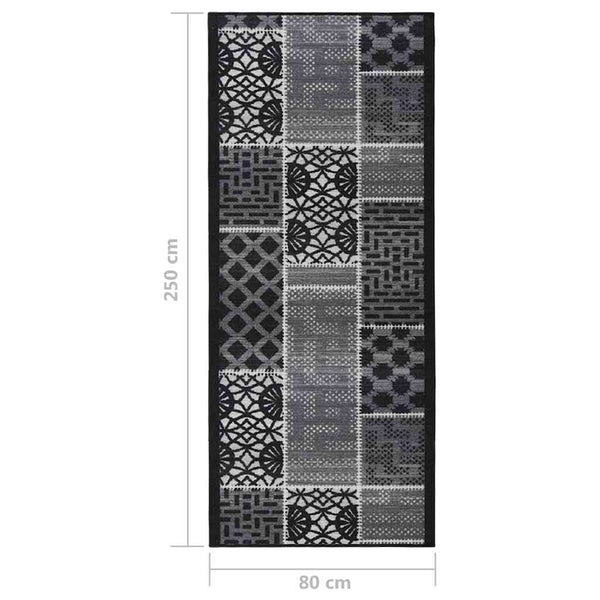 Käytävämatto musta 80x250 cm