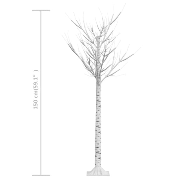 Joulukuusi 156 LED 1,5 m lämmin valkoinen paju ulos/sisälle