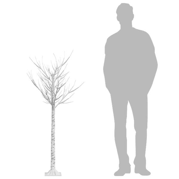 Joulukuusi 156 LED 1,5 m kylmä valkoinen paju ulos/sisälle