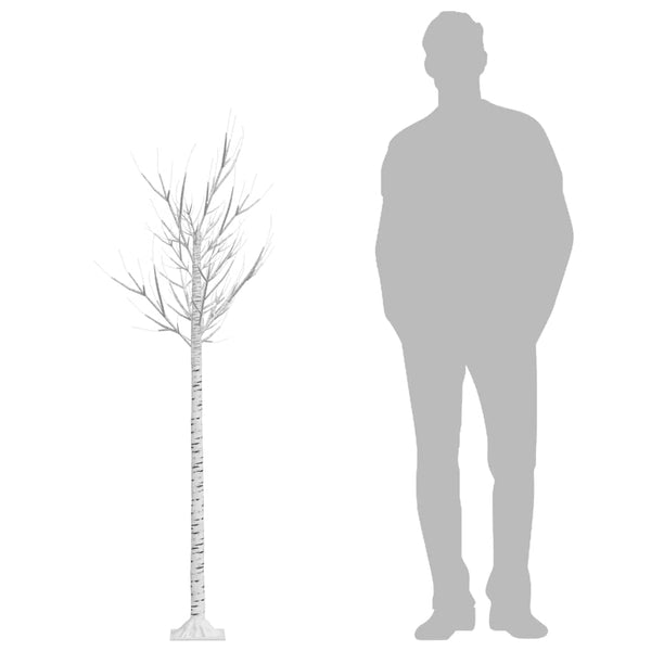 Joulukuusi 200 LED 1,8 m kylmä valkoinen paju ulos/sisälle