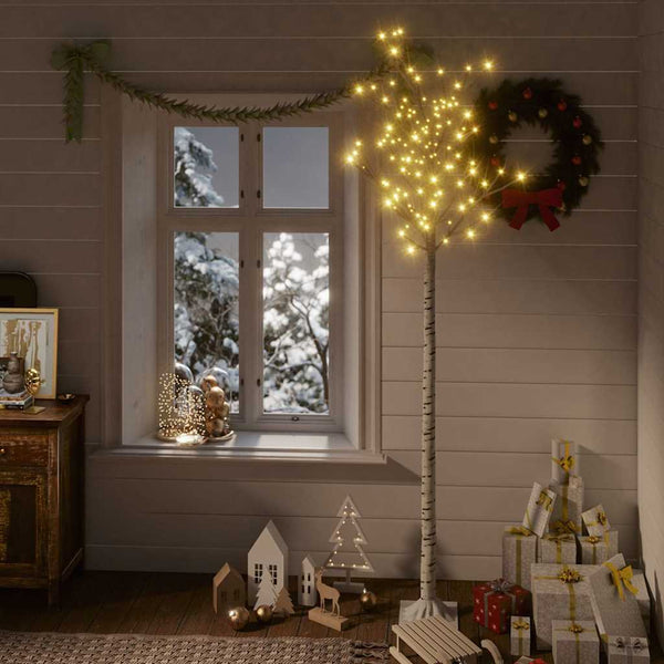 Joulukuusi 220 LED 2,2 m lämmin valkoinen paju ulos/sisälle