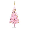 Tekojoulukuusi palloilla esivalaistu pinkki 210 cm PVC