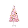 Tekojoulukuusi palloilla esivalaistu pinkki 240 cm PVC
