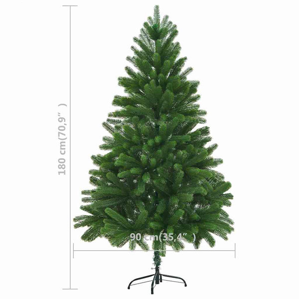 Tekojoulukuusi palloilla esivalaistu vihreä 150 cm