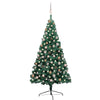 Tekojoulukuusi puolikas palloilla esivalaistu vihr. 180 cm PVC