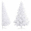Tekojoulukuusi puolikas palloilla esivalaistu valk. 180 cm PVC