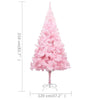 Tekojoulukuusi palloilla esivalaistu pinkki 210 cm PVC