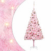 Tekojoulukuusi palloilla esivalaistu pinkki 210 cm PVC