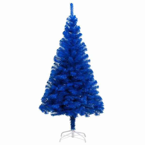 Tekojoulukuusi palloilla esivalaistu sininen 150 cm PVC